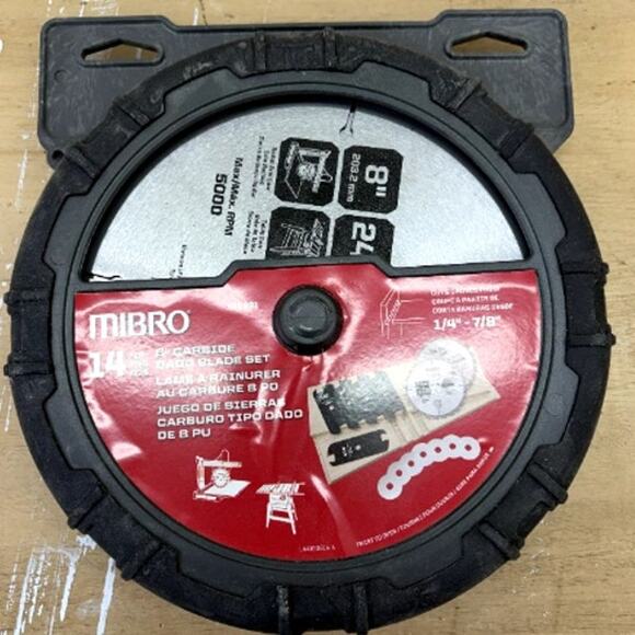 MIBRO 8" Carbide Dado Blade Set 14-Piece 5000 Max RPM for Table Saw New - Picture 1 of 2